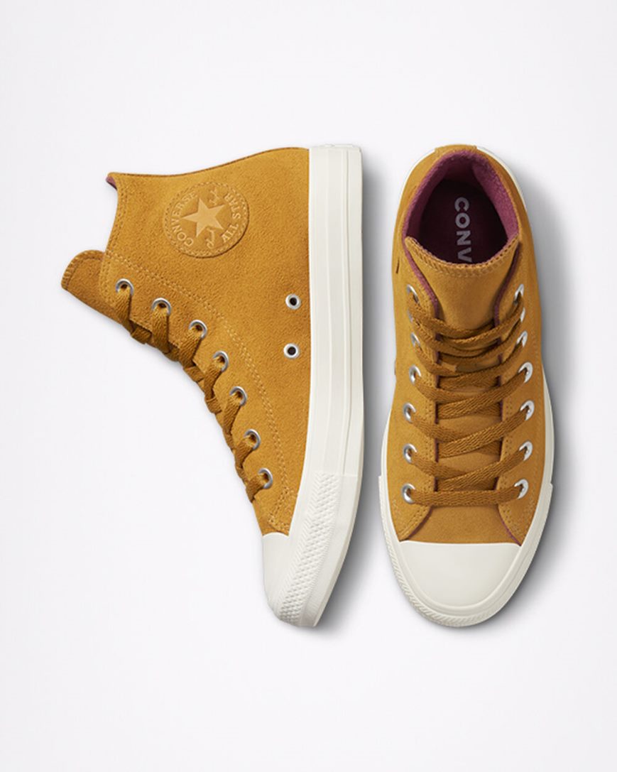 Tenis Converse Chuck Taylor All Star Classicos Cano Alto Feminino Amarelas | PT J0941T3